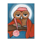 Sleepy Owl Postcard postcard