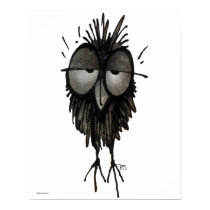 Sleepy Owl Print