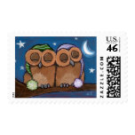Sleepy Owls (medium) Postage