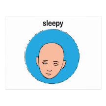 sleepy post card