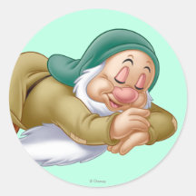 Sleepy Round Sticker