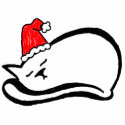 Sleepy Santa Cat Ornament photo sculptures by purrprints Sleepy Santa Cat Ornament photo sculptures