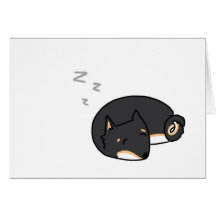 Sleepy Shiba Inu Greeting Card!