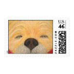 Sleepy Time Dog Postage Stamp