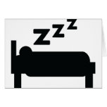 sleepyhead zzz sleeping greeting card