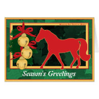 Sleigh Bells Missouri Fox Trotter Horse Christmas Card