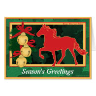 Sleigh Bells Rocky Mountain Horse Christmas Card