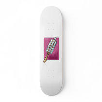 Sleigh Bells with Pink Background Skate Deck