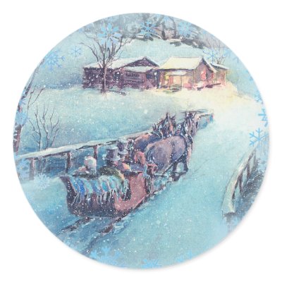 SLEIGH RIDE by SHARON SHARPE Sticker by sharonsharpe