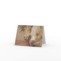 "Sleigh Ride Invitation" Pony Christmas Card by foxbrush "Sleigh Ride Invitation" Pony Christmas Card