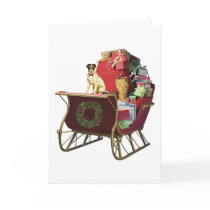 SLEIGH WITH JACK RUSSELL cards