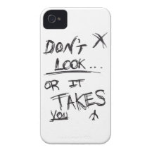 Slender: Dont Look Black on White Case-Mate iPhone 4 Case