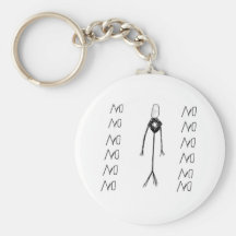 Slenderman Paper Keychain
