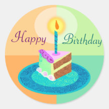 Slice of birthday Cake Sticker