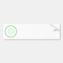 Slice of Cucumber. Green and White. Bumper Sticker