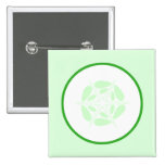 Slice of Cucumber. Green and White. Pinback Buttons