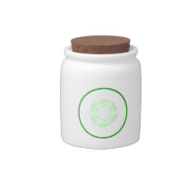 Slice of Cucumber. Green and White. Candy Jars