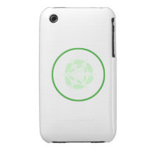 Slice of Cucumber. Green and White. iPhone 3 Case-Mate Cases