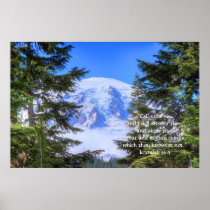 Slice of Rainier HDR Print w/Scripture Verse