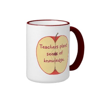 Sliced Apple Teachers Plant Seeds of Knowledge Mug