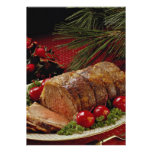 Sliced beef roast with apples personalized announcements