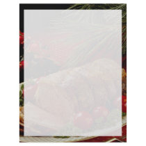 Sliced beef roast with apples letterhead