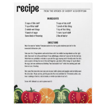 sliced fruit vegetable chef catering letterhead
