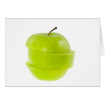 Sliced green apple card