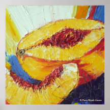 Sliced Peach Fine Art Poster