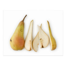 Sliced Pear Post Card