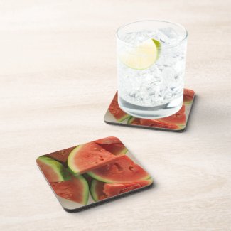 Slices of watermelon coasters