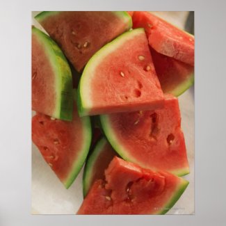 Slices of watermelon print