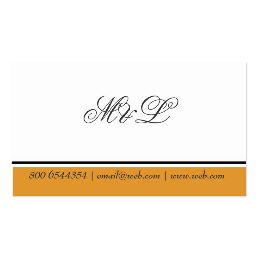 Slick  Clean  Simple Designs Business Card Template (back side)