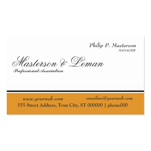 Slick  Clean  Simple Designs Business Card Template (front side)