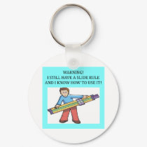 slide rule math humor keychains