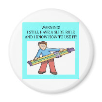 slide rule math humor fridge magnets