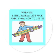 slide rule math humor stickers