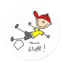 Sliding Into Base Sticker by stick_figures Sliding Into Base Sticker