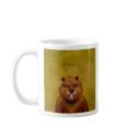 Slightly Deranged Beaver goofy original mental art mug