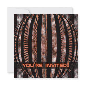 Slightly Spacy Orange invitation
