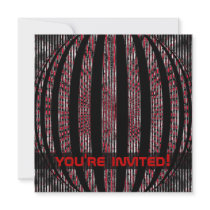 Slightly Spacy Red invitations by Woodswalker Slightly Spacy Red invitations