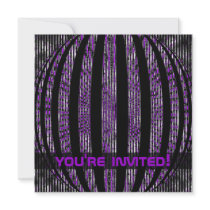 Slightly Spacy Tech Purple Party Invitation
