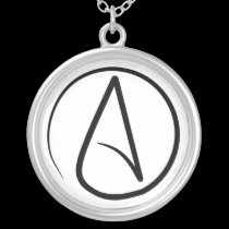 Slim Atheist Symbol Necklace necklaces