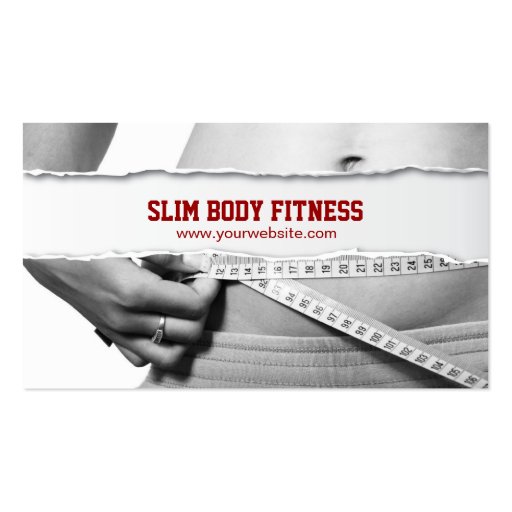 Slim Body Fitness Business Card (front side)