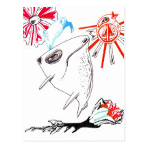 Slim Light Romantic Postcard