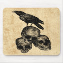 Slim Pickings Crow Skulls Gothic Art Mousepad by darkdreams Slim Pickings Crow Skulls Gothic Art Mousepad