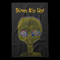 Slime Me Up Alien Towel kitchen towels