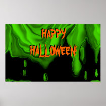 Slimy Halloween poster posters
