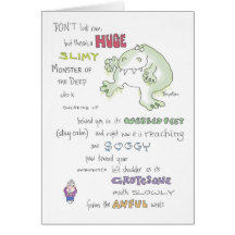 SLIMY MONSTER birthday Boynton Cards
