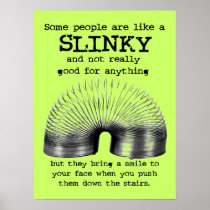 Slinky People Funny Print Poster Humor